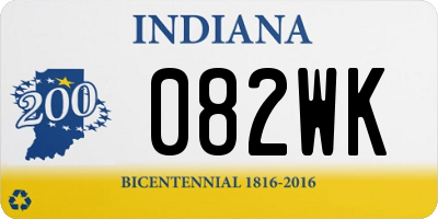 IN license plate 082WK