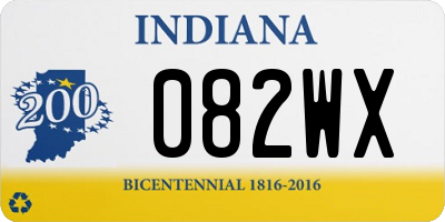 IN license plate 082WX