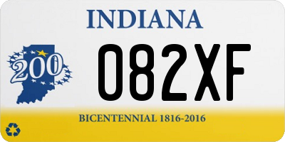 IN license plate 082XF