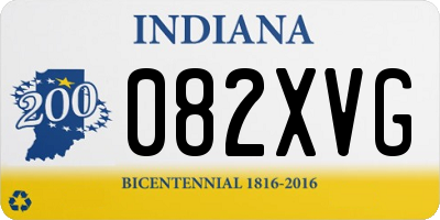 IN license plate 082XVG