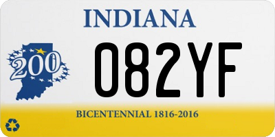 IN license plate 082YF