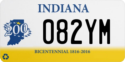 IN license plate 082YM