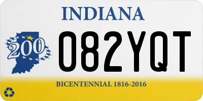 IN license plate 082YQT