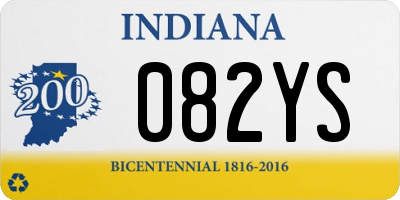 IN license plate 082YS