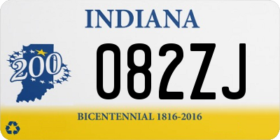 IN license plate 082ZJ