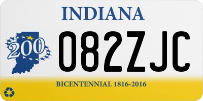 IN license plate 082ZJC