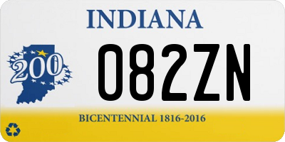 IN license plate 082ZN