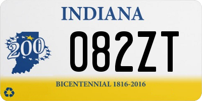 IN license plate 082ZT