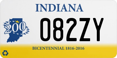 IN license plate 082ZY