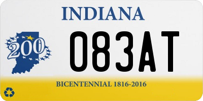 IN license plate 083AT
