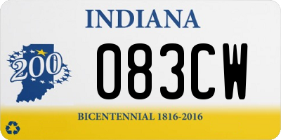 IN license plate 083CW