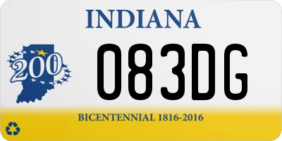 IN license plate 083DG