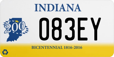 IN license plate 083EY