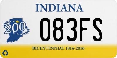 IN license plate 083FS