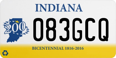 IN license plate 083GCQ