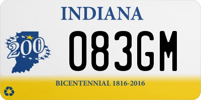 IN license plate 083GM