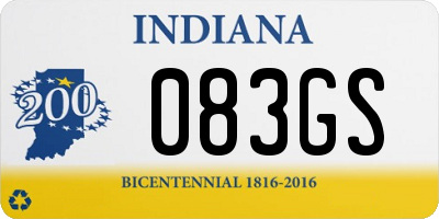 IN license plate 083GS