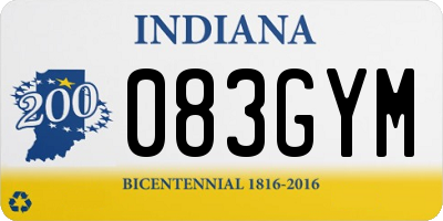 IN license plate 083GYM
