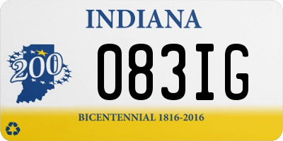 IN license plate 083IG