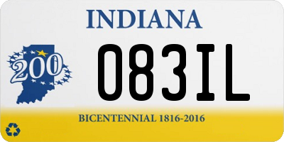 IN license plate 083IL