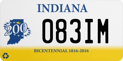 IN license plate 083IM