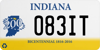 IN license plate 083IT