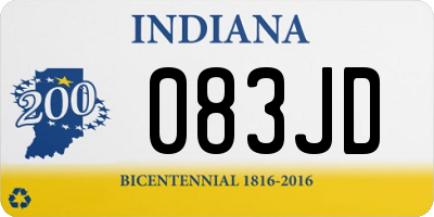 IN license plate 083JD