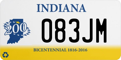 IN license plate 083JM