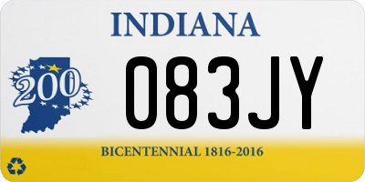 IN license plate 083JY