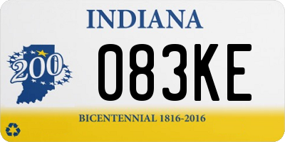 IN license plate 083KE