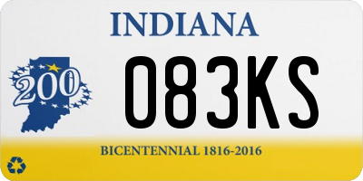 IN license plate 083KS