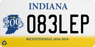 IN license plate 083LEP