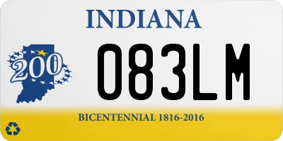 IN license plate 083LM