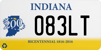 IN license plate 083LT