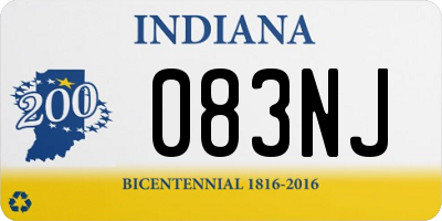 IN license plate 083NJ