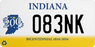 IN license plate 083NK