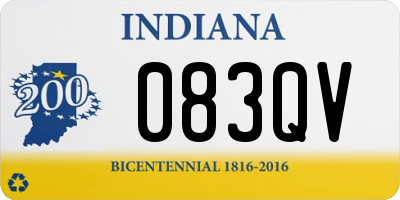 IN license plate 083QV