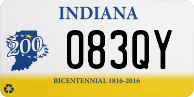 IN license plate 083QY