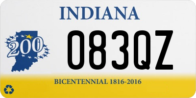 IN license plate 083QZ