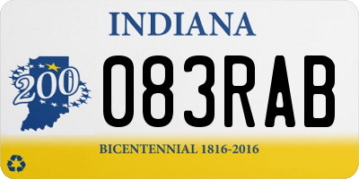 IN license plate 083RAB