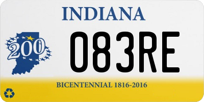 IN license plate 083RE