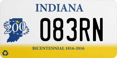 IN license plate 083RN