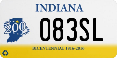 IN license plate 083SL