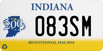 IN license plate 083SM