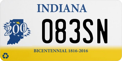 IN license plate 083SN