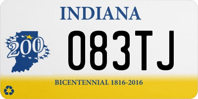 IN license plate 083TJ