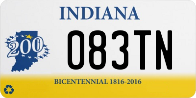 IN license plate 083TN