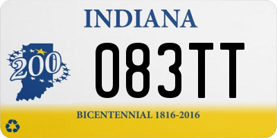 IN license plate 083TT