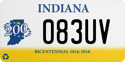 IN license plate 083UV