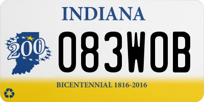 IN license plate 083WOB